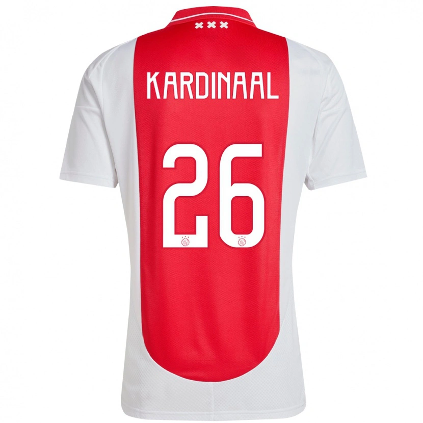 Danxen Enfant Maillot Isa Kardinaal #26 Rouge Blanc Tenues Domicile 2024/25 T-Shirt