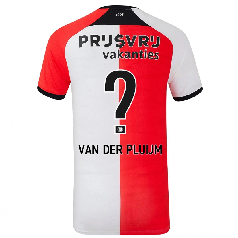 Danxen Enfant Maillot Marvin Van Der Pluijm #0 Rouge Blanc Tenues Domicile 2024/25 T-Shirt