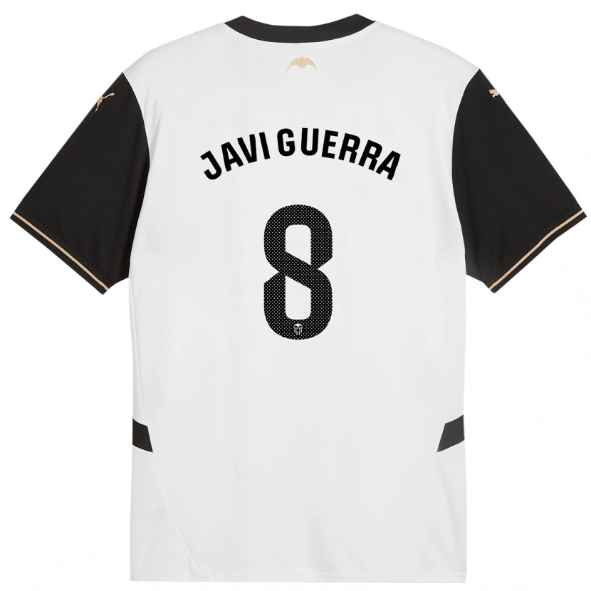 Danxen Enfant Maillot Javi Guerra #8 Blanc Noir Tenues Domicile 2024/25 T-Shirt