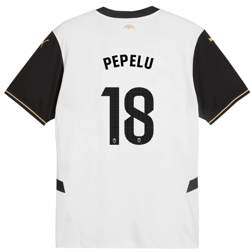 Danxen Enfant Maillot Pepelu #18 Blanc Noir Tenues Domicile 2024/25 T-Shirt