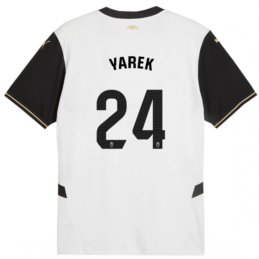 Danxen Enfant Maillot Yarek Gasiorowski #24 Blanc Noir Tenues Domicile 2024/25 T-Shirt