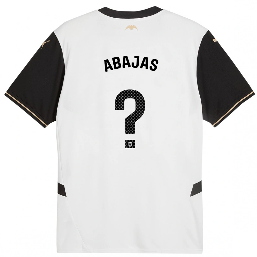 Danxen Enfant Maillot Rodrigo Abajas #0 Blanc Noir Tenues Domicile 2024/25 T-Shirt