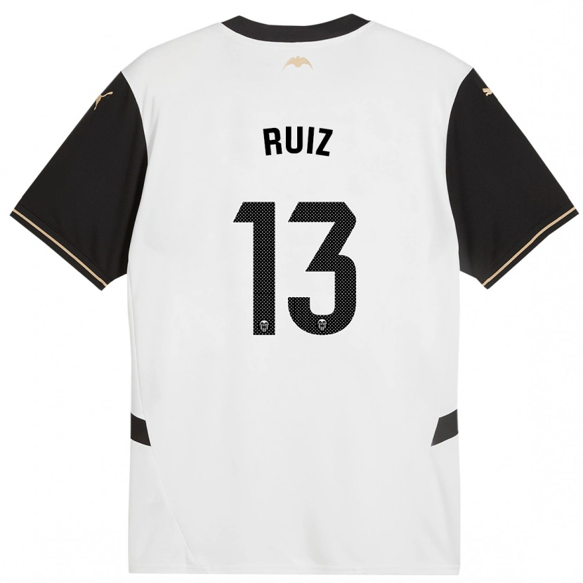 Danxen Enfant Maillot Nil Ruiz #13 Blanc Noir Tenues Domicile 2024/25 T-Shirt