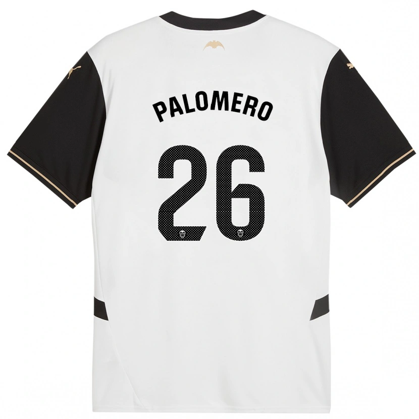 Danxen Enfant Maillot Marc Palomero #26 Blanc Noir Tenues Domicile 2024/25 T-Shirt