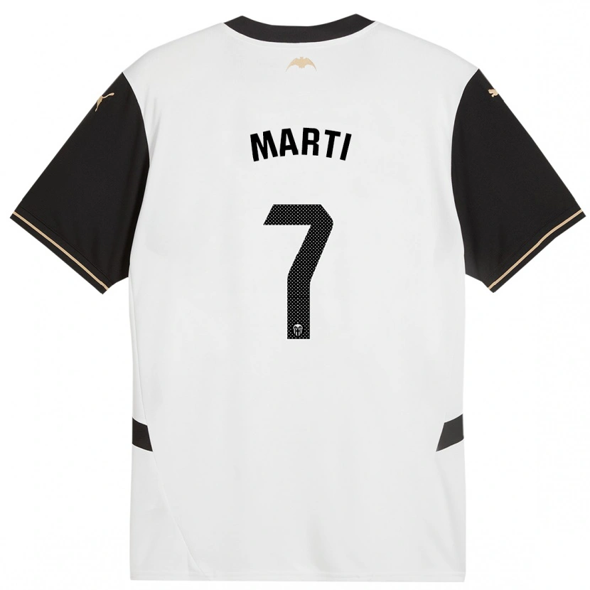 Danxen Enfant Maillot Marina Martí #7 Blanc Noir Tenues Domicile 2024/25 T-Shirt