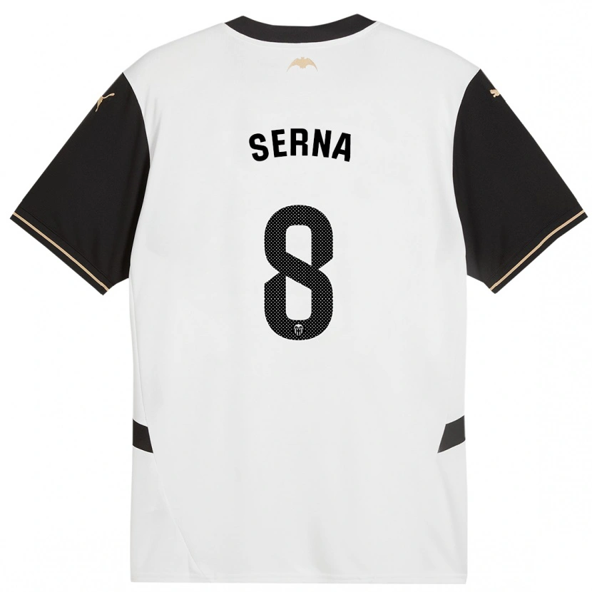 Danxen Enfant Maillot Liced Serna #8 Blanc Noir Tenues Domicile 2024/25 T-Shirt