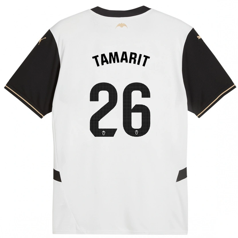 Danxen Enfant Maillot Sara Tamarit #26 Blanc Noir Tenues Domicile 2024/25 T-Shirt