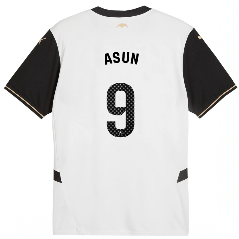 Danxen Enfant Maillot Asun #9 Blanc Noir Tenues Domicile 2024/25 T-Shirt