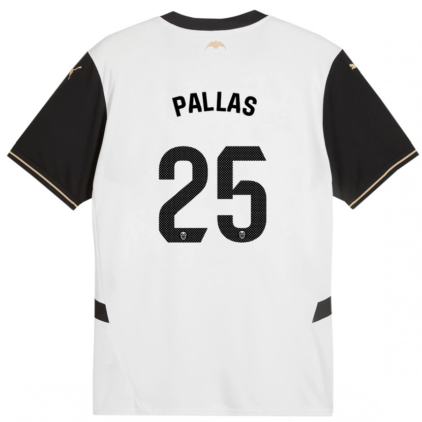 Danxen Enfant Maillot Nerea Pallas #25 Blanc Noir Tenues Domicile 2024/25 T-Shirt