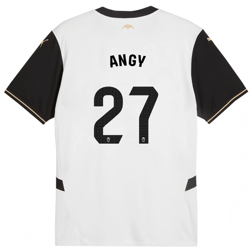 Danxen Enfant Maillot Angy #27 Blanc Noir Tenues Domicile 2024/25 T-Shirt