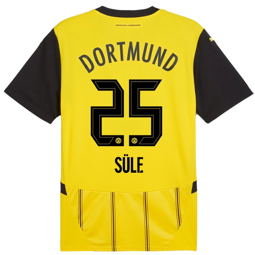 Danxen Enfant Maillot Niklas Süle #25 Jaune Noir Tenues Domicile 2024/25 T-Shirt