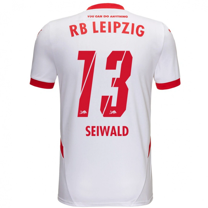 Danxen Enfant Maillot Nicolas Seiwald #13 Blanc Rouge Tenues Domicile 2024/25 T-Shirt