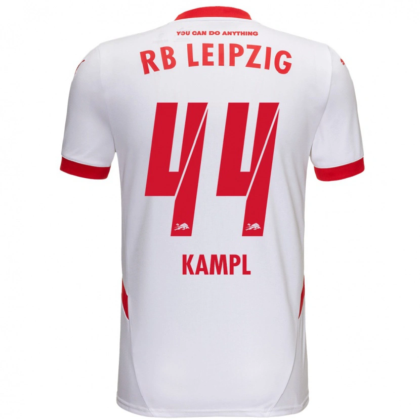 Danxen Enfant Maillot Kevin Kampl #44 Blanc Rouge Tenues Domicile 2024/25 T-Shirt