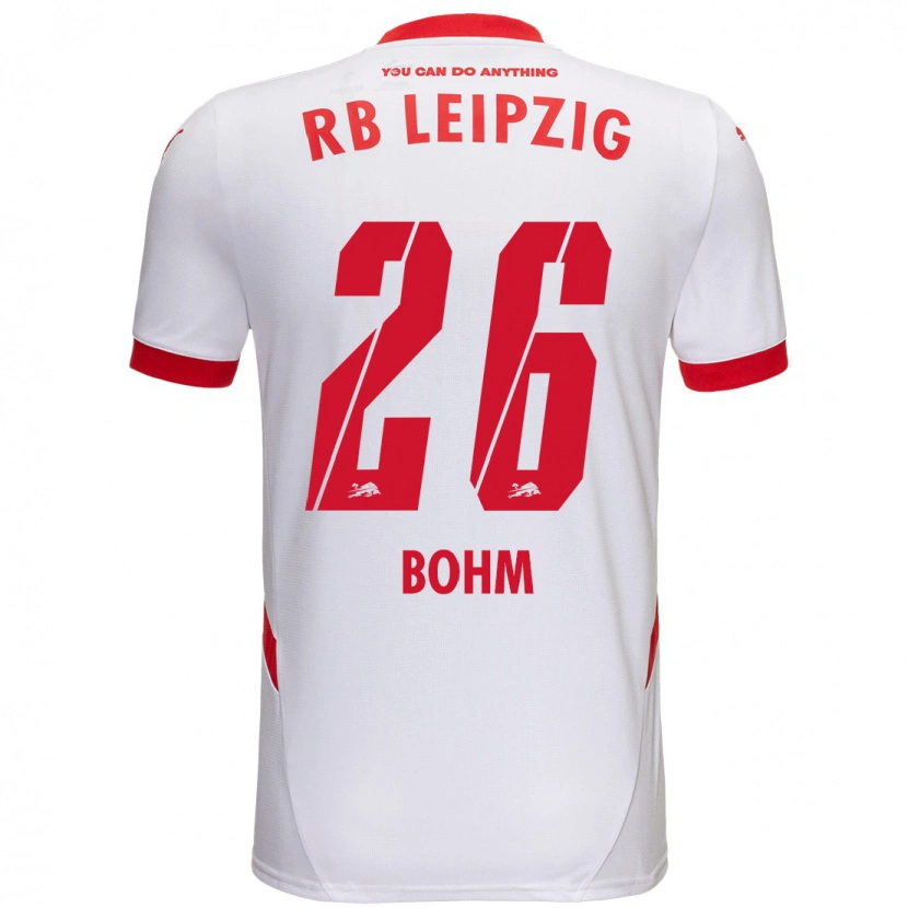 Danxen Enfant Maillot Pepe Böhm #26 Blanc Rouge Tenues Domicile 2024/25 T-Shirt