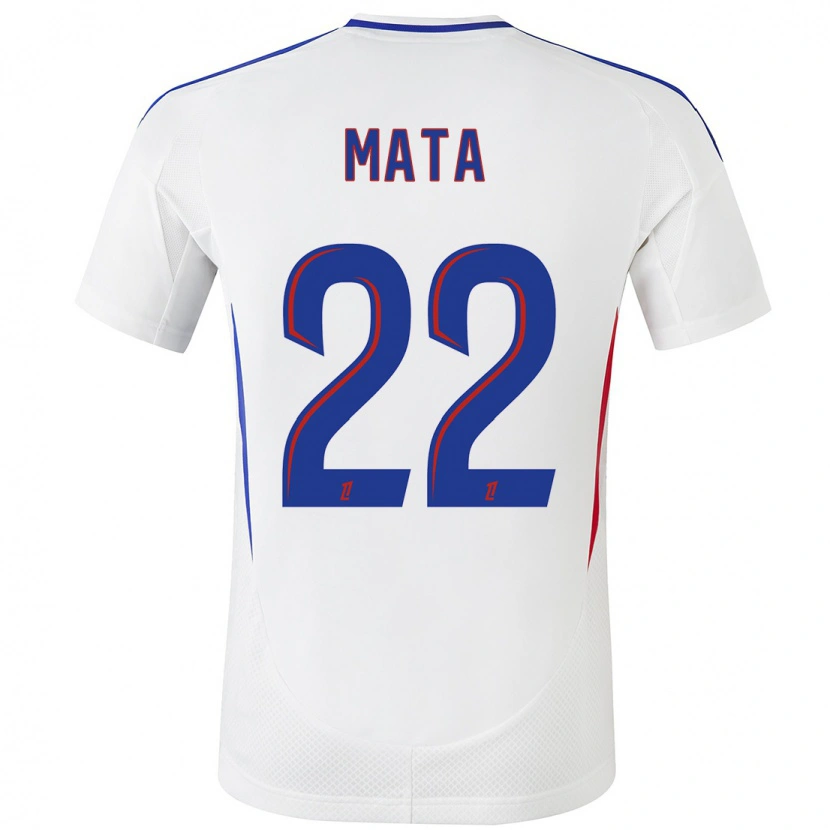 Danxen Enfant Maillot Clinton Mata #22 Blanc Bleu Tenues Domicile 2024/25 T-Shirt