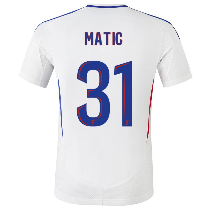 Danxen Enfant Maillot Nemanja Matic #31 Blanc Bleu Tenues Domicile 2024/25 T-Shirt