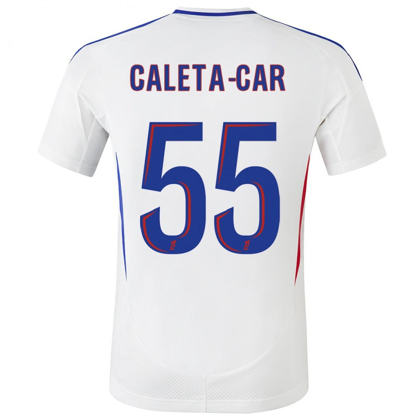 Danxen Enfant Maillot Duje Caleta-Car #55 Blanc Bleu Tenues Domicile 2024/25 T-Shirt