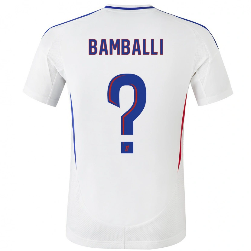 Danxen Enfant Maillot Léo Bamballi #0 Blanc Bleu Tenues Domicile 2024/25 T-Shirt