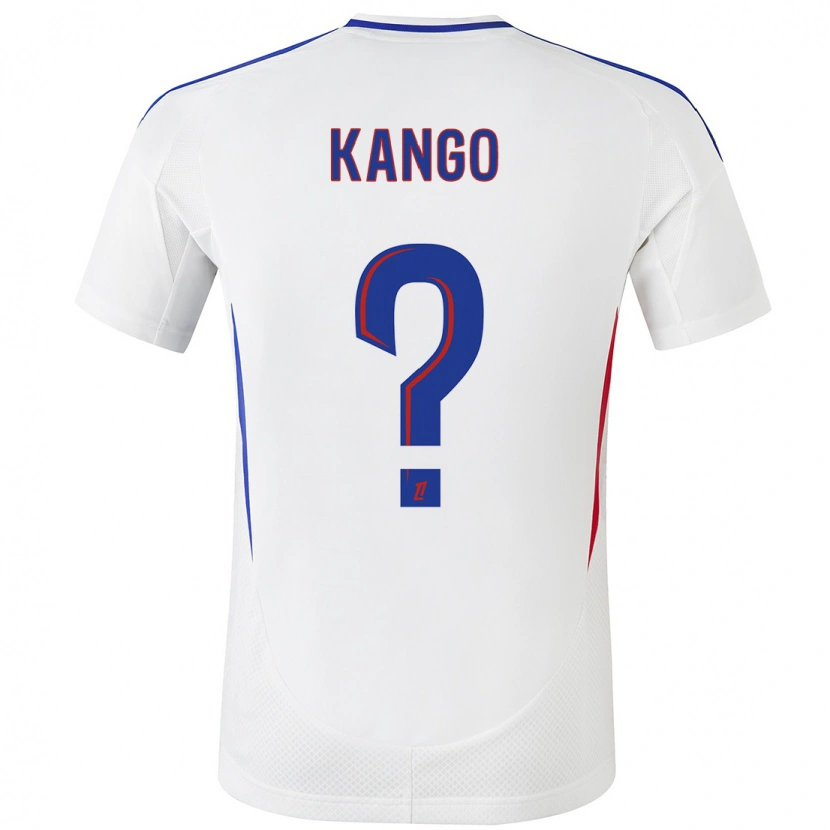 Danxen Enfant Maillot Steeve Kango #0 Blanc Bleu Tenues Domicile 2024/25 T-Shirt