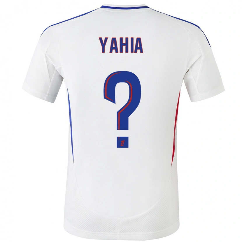 Danxen Enfant Maillot Kelyan Yahia #0 Blanc Bleu Tenues Domicile 2024/25 T-Shirt