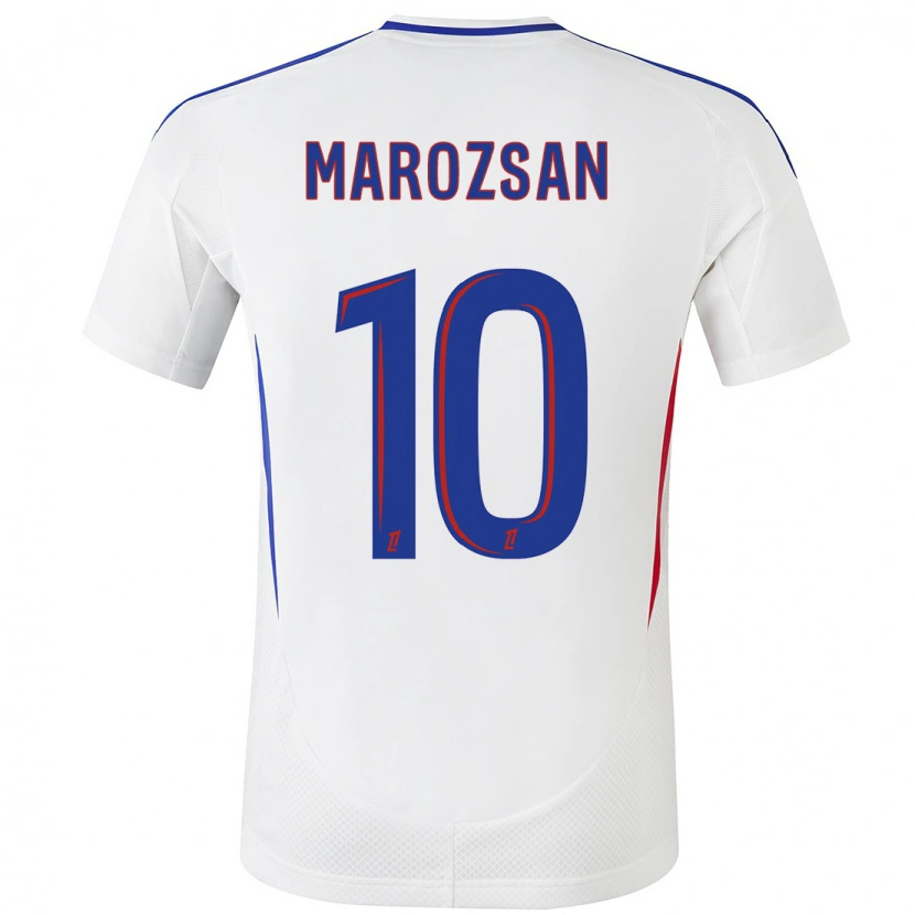 Danxen Enfant Maillot Dzsenifer Marozsán #10 Blanc Bleu Tenues Domicile 2024/25 T-Shirt