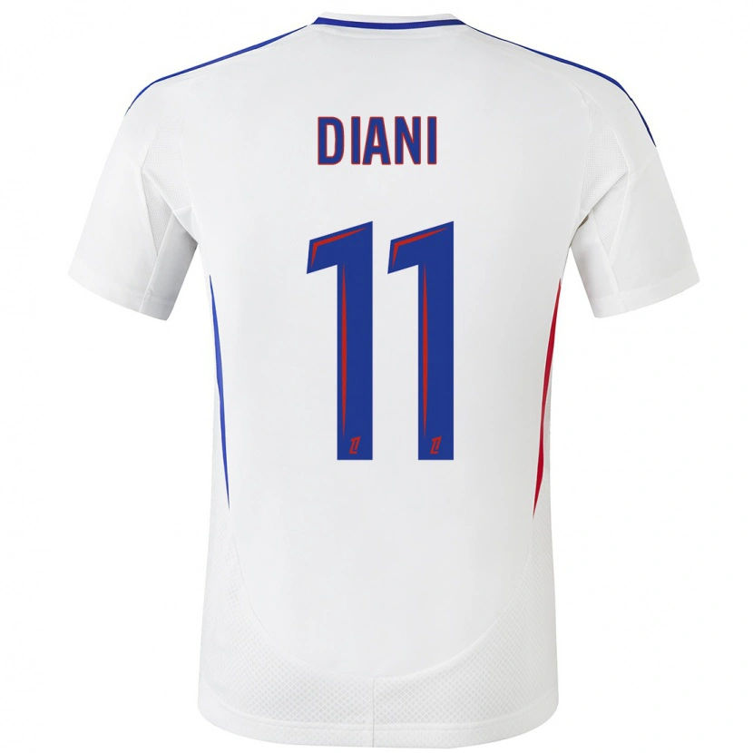 Danxen Enfant Maillot Kadidiatou Diani #11 Blanc Bleu Tenues Domicile 2024/25 T-Shirt