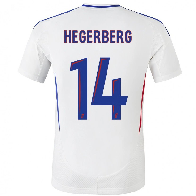 Danxen Enfant Maillot Ada Hegerberg #14 Blanc Bleu Tenues Domicile 2024/25 T-Shirt