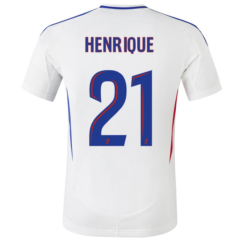 Danxen Enfant Maillot Henrique Silva #21 Blanc Bleu Tenues Domicile 2024/25 T-Shirt