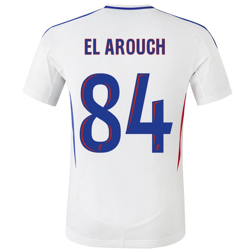 Danxen Enfant Maillot Mohamed El Arouch #84 Blanc Bleu Tenues Domicile 2024/25 T-Shirt