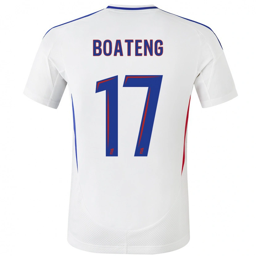 Danxen Enfant Maillot Jerome Boateng #17 Blanc Bleu Tenues Domicile 2024/25 T-Shirt