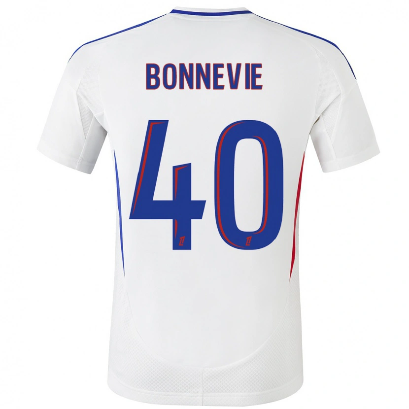 Danxen Enfant Maillot Kayne Bonnevie #40 Blanc Bleu Tenues Domicile 2024/25 T-Shirt