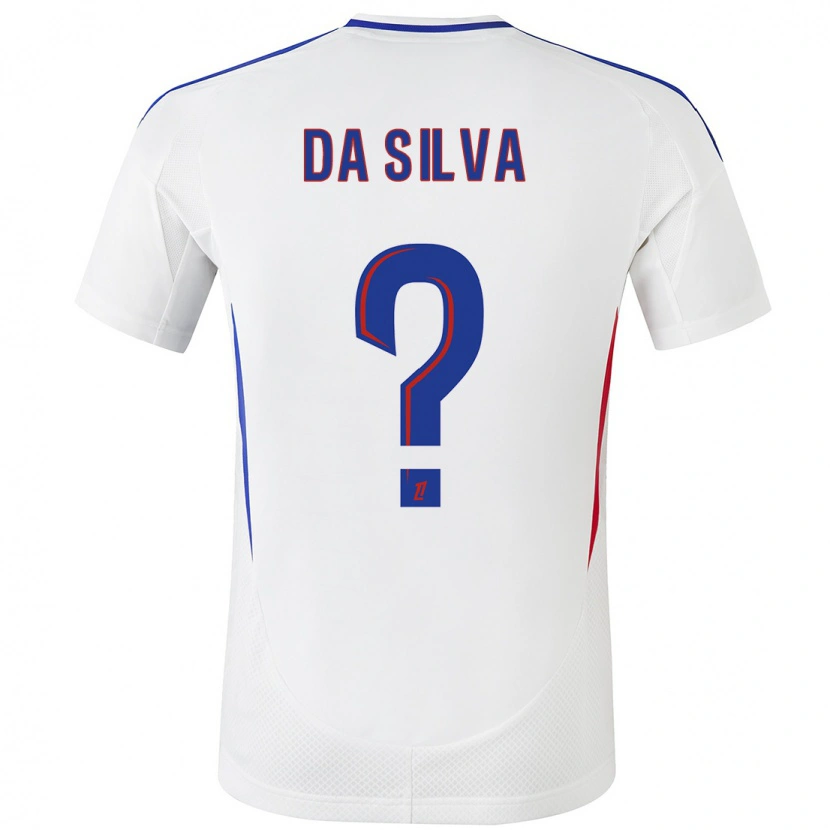 Danxen Enfant Maillot Florent Da Silva #0 Blanc Bleu Tenues Domicile 2024/25 T-Shirt