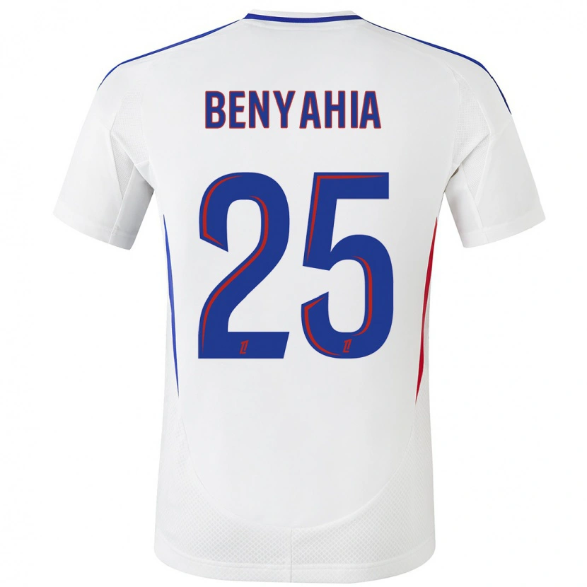 Danxen Enfant Maillot Ines Benyahia #25 Blanc Bleu Tenues Domicile 2024/25 T-Shirt