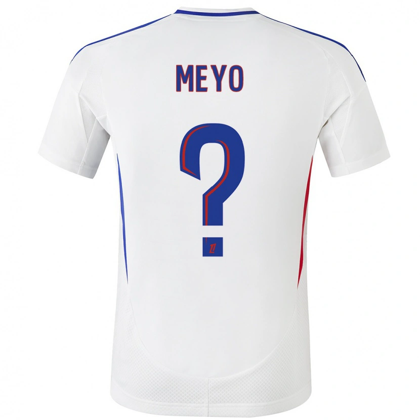 Danxen Enfant Maillot Bryan Meyo #0 Blanc Bleu Tenues Domicile 2024/25 T-Shirt