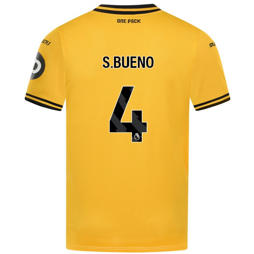 Danxen Enfant Maillot Santiago Bueno #4 Jaune Tenues Domicile 2024/25 T-Shirt