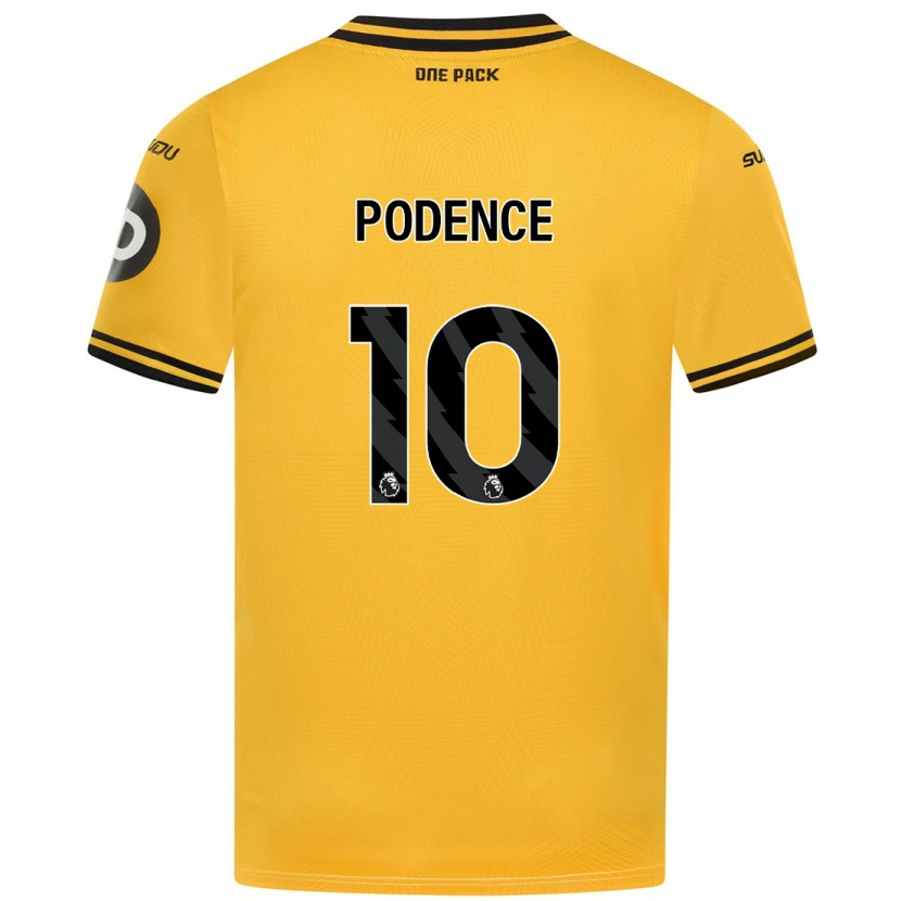 Danxen Enfant Maillot Daniel Podence #10 Jaune Tenues Domicile 2024/25 T-Shirt