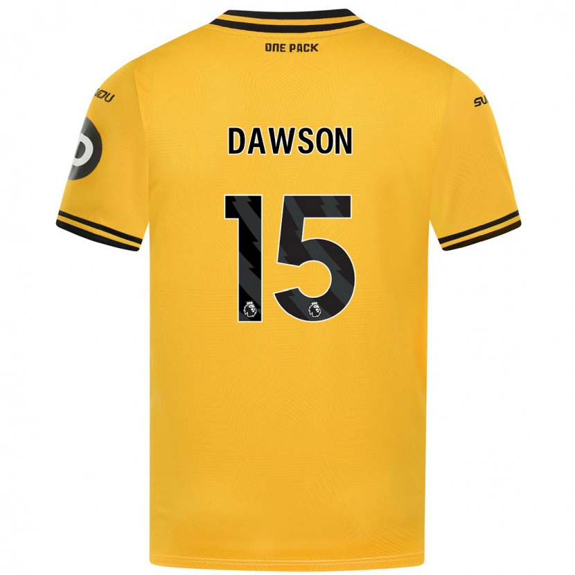 Danxen Enfant Maillot Craig Dawson #15 Jaune Tenues Domicile 2024/25 T-Shirt