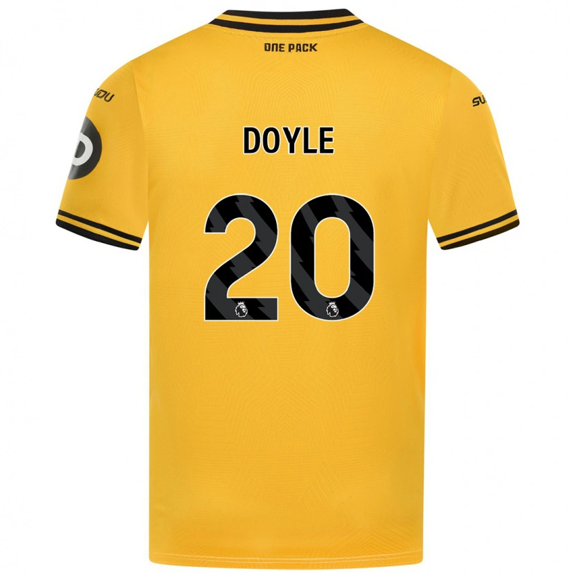 Danxen Enfant Maillot Tommy Doyle #20 Jaune Tenues Domicile 2024/25 T-Shirt