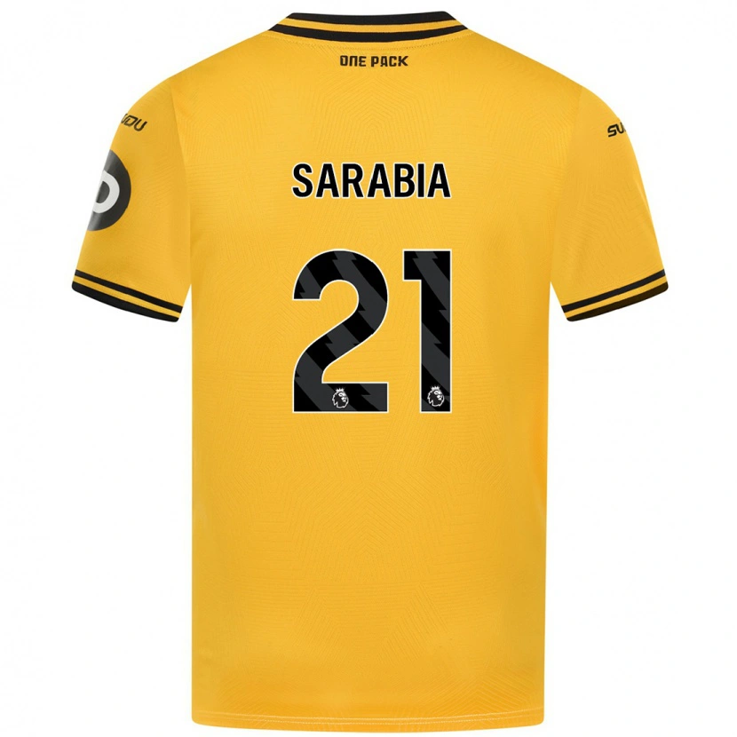 Danxen Enfant Maillot Pablo Sarabia #21 Jaune Tenues Domicile 2024/25 T-Shirt