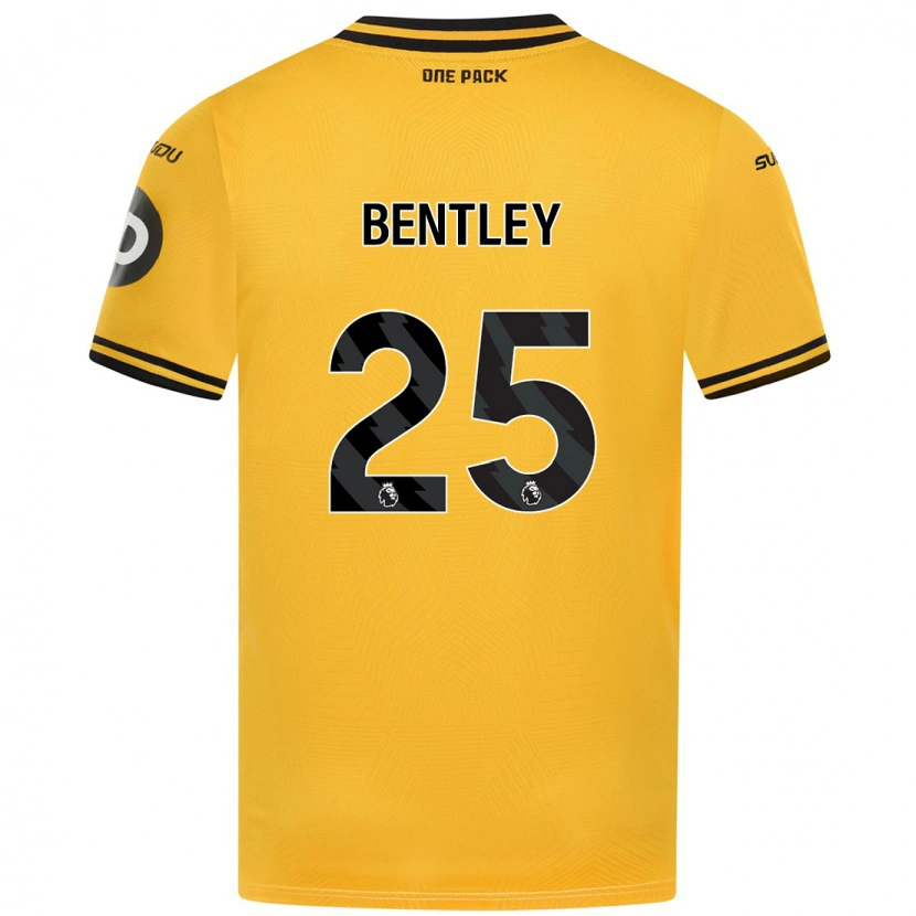 Danxen Enfant Maillot Daniel Bentley #25 Jaune Tenues Domicile 2024/25 T-Shirt