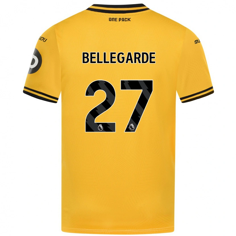 Danxen Enfant Maillot Jean-Ricner Bellegarde #27 Jaune Tenues Domicile 2024/25 T-Shirt