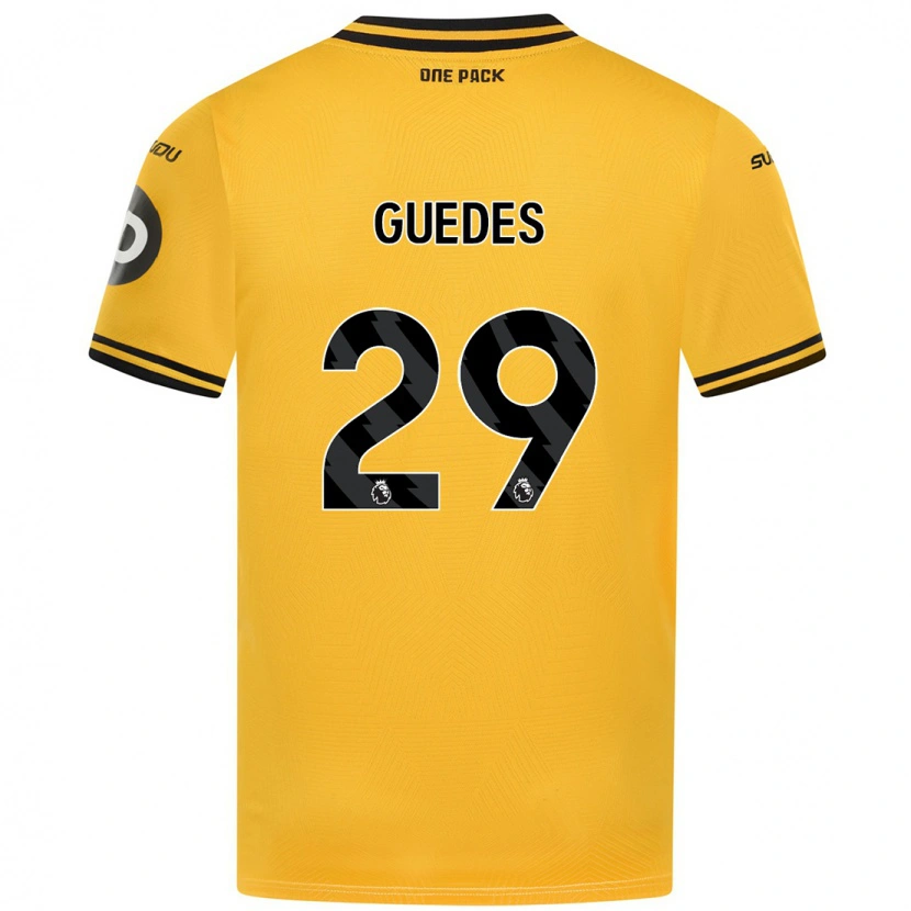 Danxen Enfant Maillot Gonçalo Guedes #29 Jaune Tenues Domicile 2024/25 T-Shirt