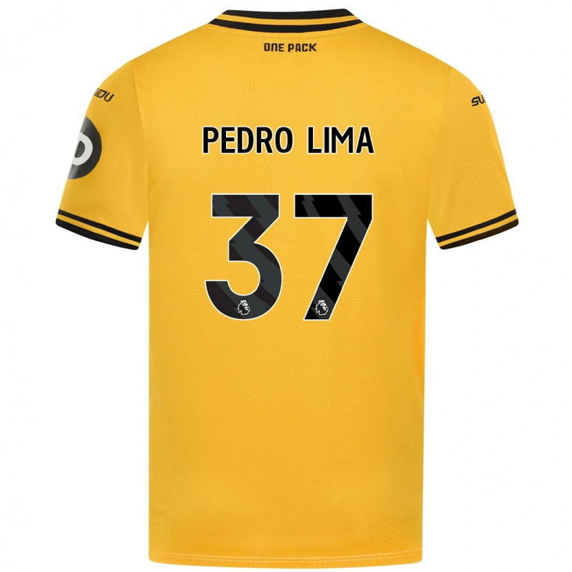 Danxen Enfant Maillot Pedro Lima #37 Jaune Tenues Domicile 2024/25 T-Shirt