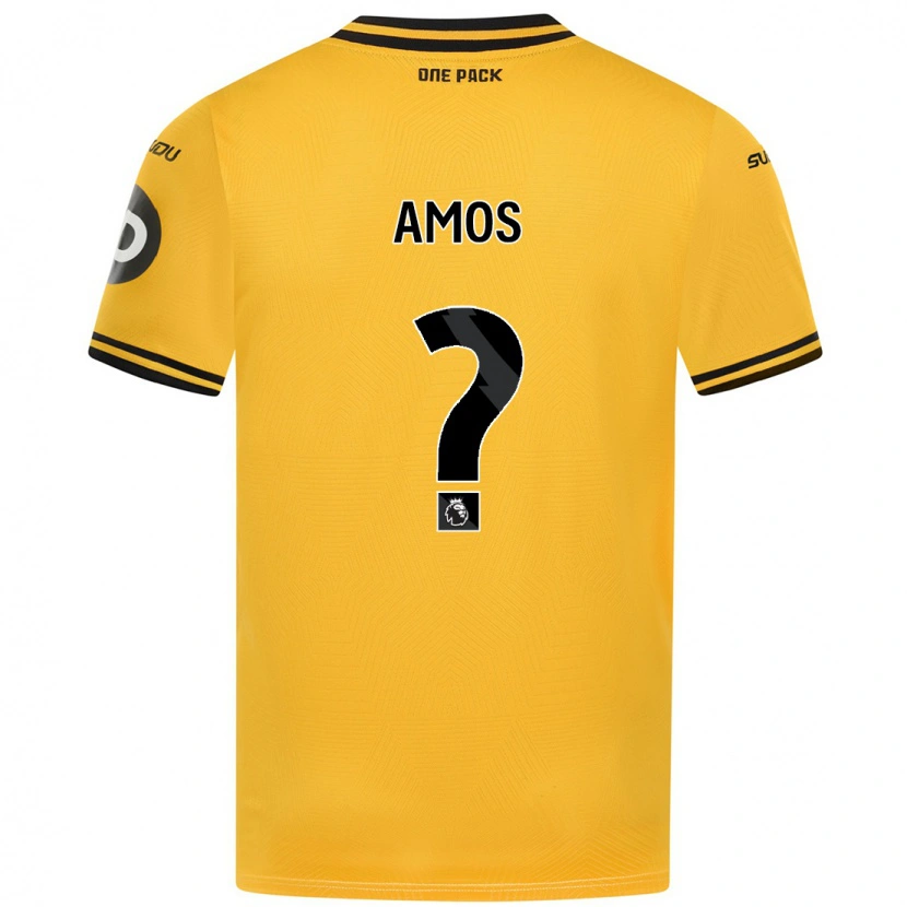 Danxen Enfant Maillot Stan Amos #0 Jaune Tenues Domicile 2024/25 T-Shirt