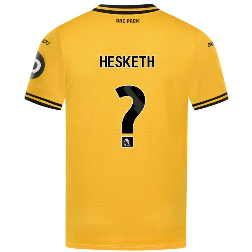 Danxen Enfant Maillot Owen Hesketh #0 Jaune Tenues Domicile 2024/25 T-Shirt