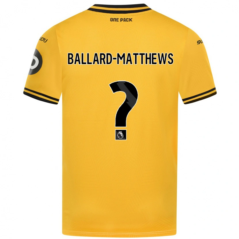 Danxen Enfant Maillot Emilio Ballard-Matthews #0 Jaune Tenues Domicile 2024/25 T-Shirt