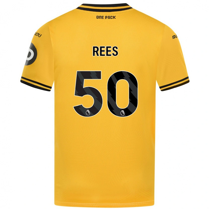 Danxen Enfant Maillot Mason Rees #50 Jaune Tenues Domicile 2024/25 T-Shirt