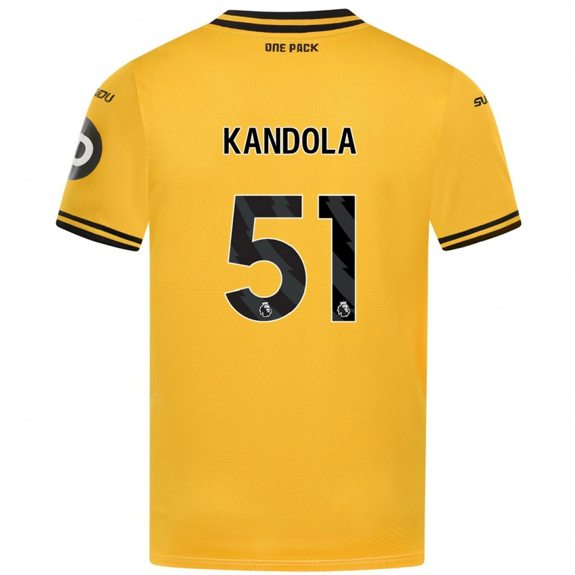 Danxen Enfant Maillot Kam Kandola #51 Jaune Tenues Domicile 2024/25 T-Shirt