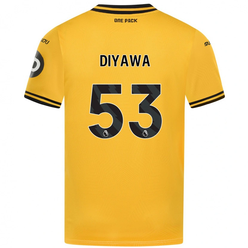 Danxen Enfant Maillot Aaron Keto-Diyawa #53 Jaune Tenues Domicile 2024/25 T-Shirt