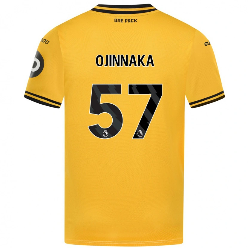 Danxen Enfant Maillot Temple Ojinnaka #57 Jaune Tenues Domicile 2024/25 T-Shirt